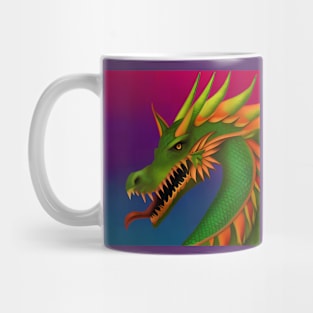 Green Fantasy Dragon Mug